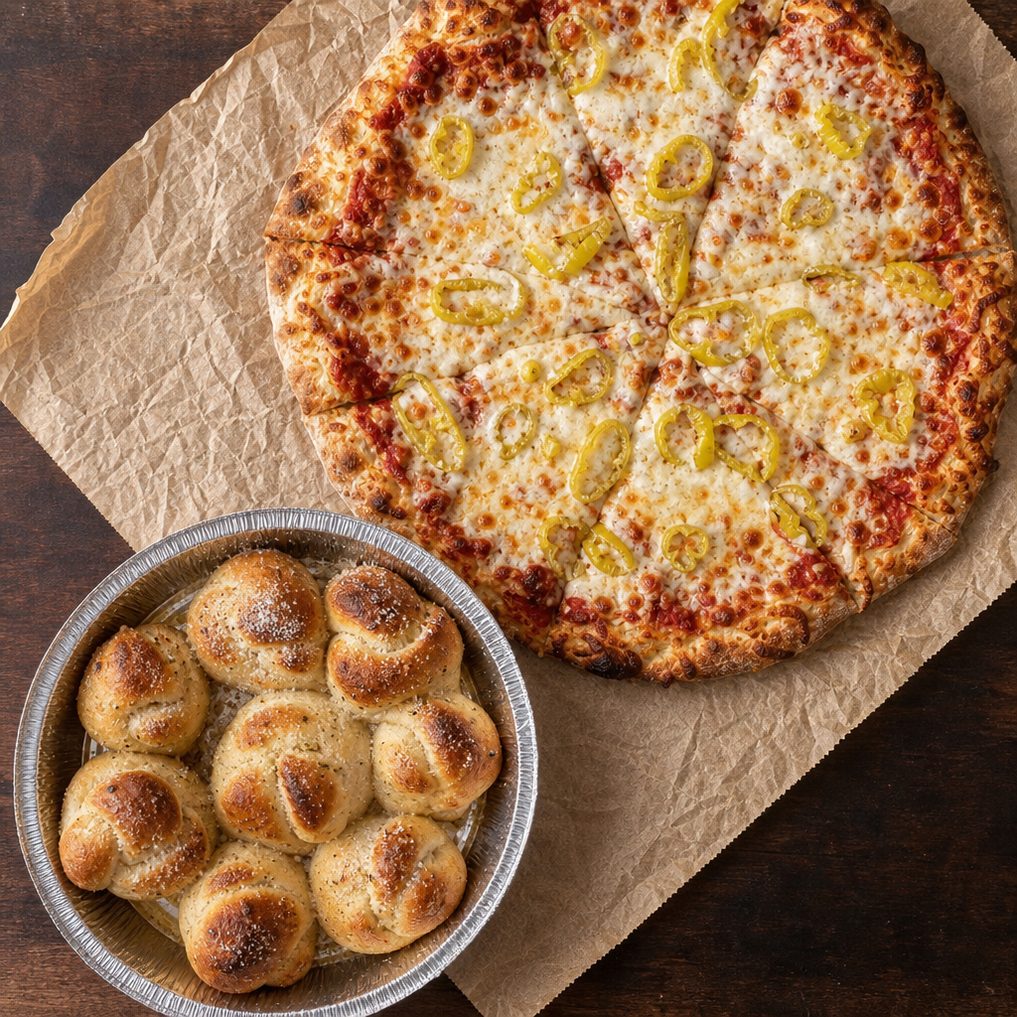 Pizza & Knots.