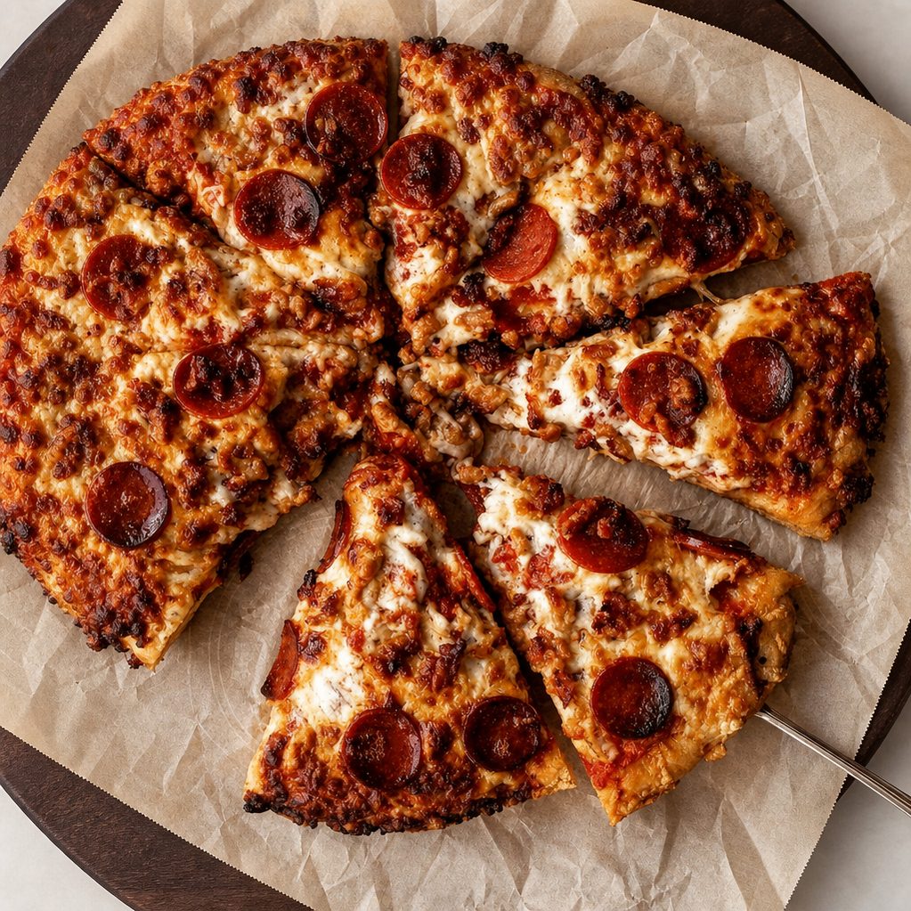 12" Gluten Free 5 Meat Pizza.