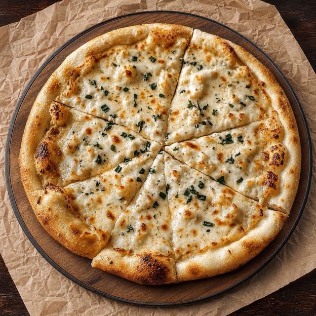 12" Gluten Free Bianca Pizza.