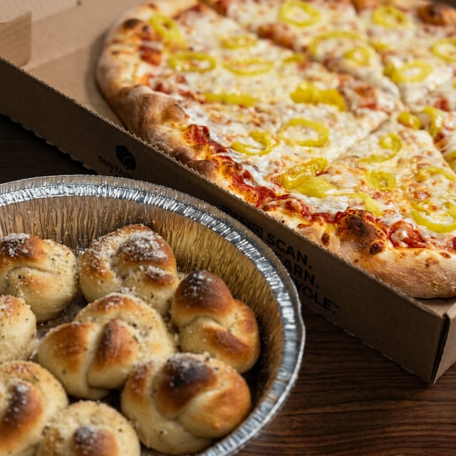 Pizza & Knots.