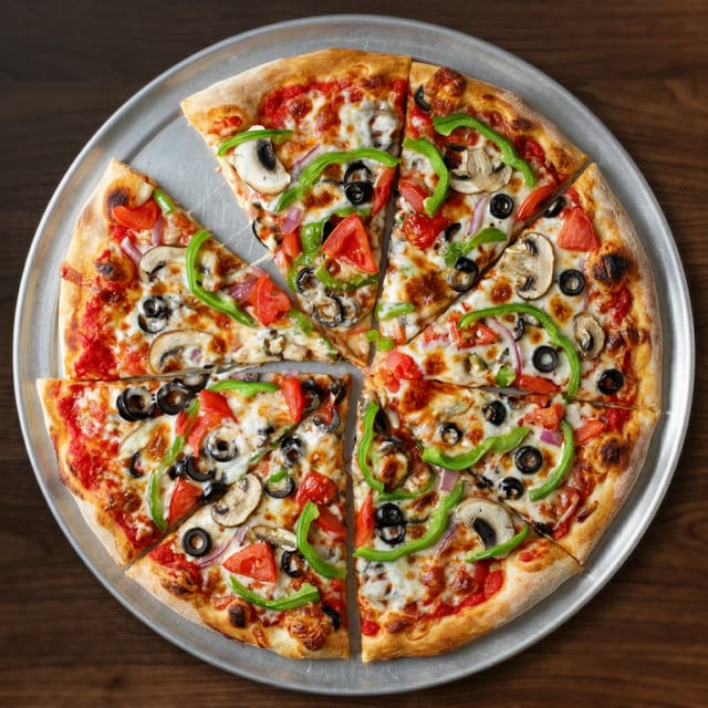 12" Gluten Free Veggie Pizza.