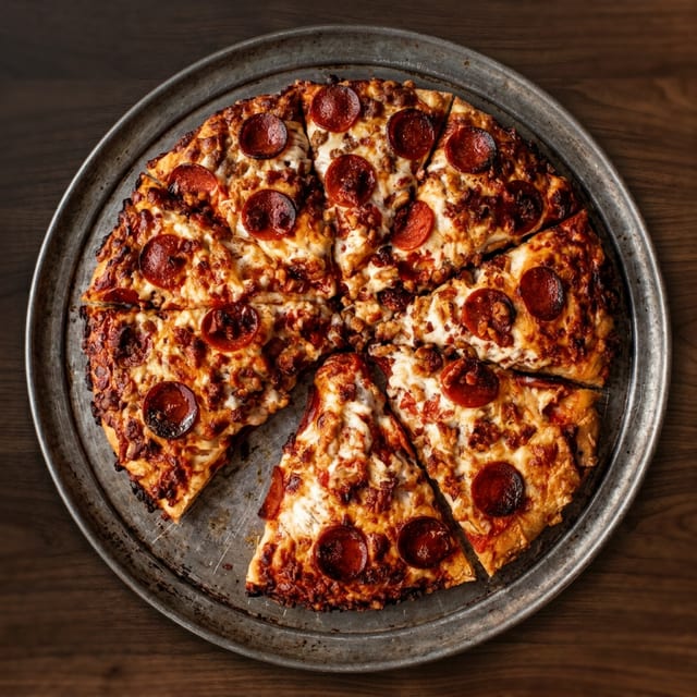 12" Gluten Free 5 Meat Pizza.